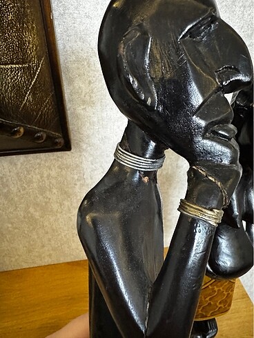 El Yapımı Ahşap İkili Figür - Görsel 5