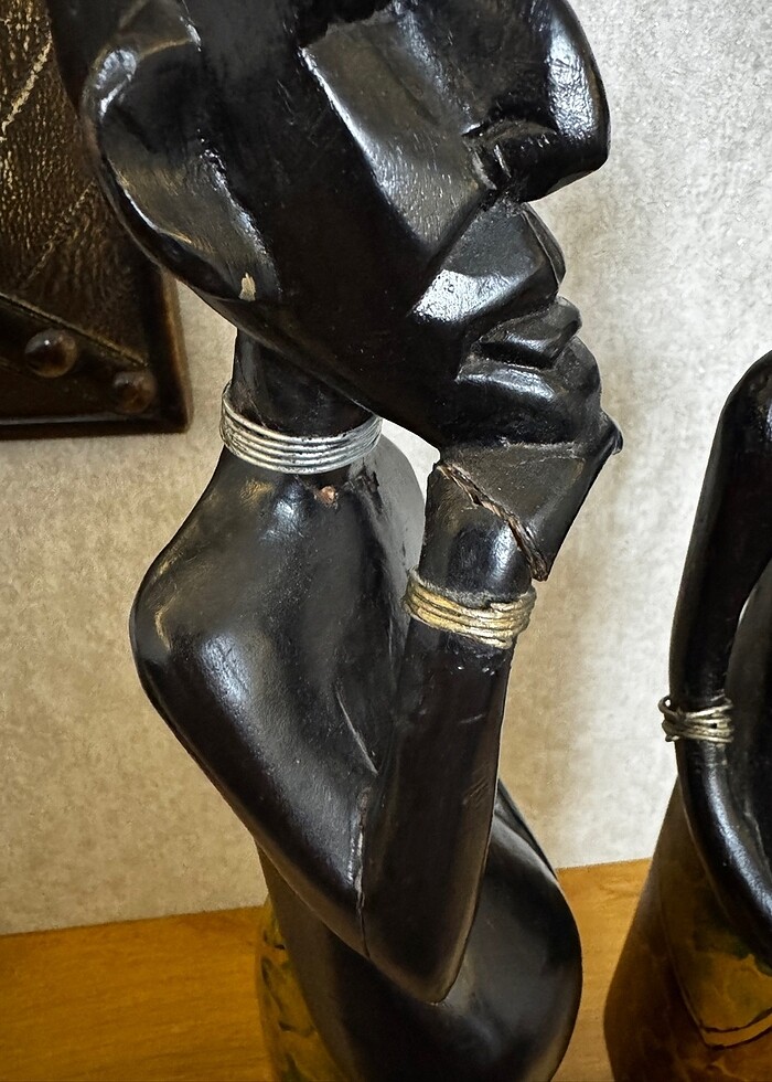 El Yapımı Ahşap İkili Figür - Görsel 4