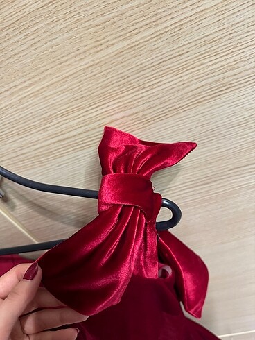 s Beden kırmızı Renk Kadife abiye