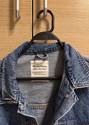 Pull and Bear Düğmeli Mavi Kadın Denim Ceket