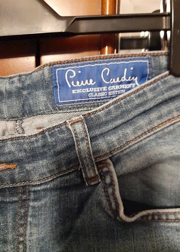 i Mavi Bol Kesim Midi Denim erkek Kot Pantolon - Görsel 4