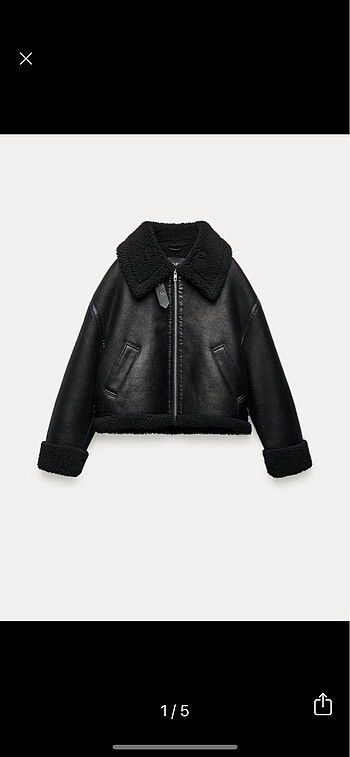Zara astar detaylı biker ceket