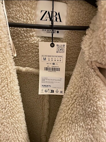 m Beden ten rengi Renk ZARA ASTAR DETAYLI CEKET