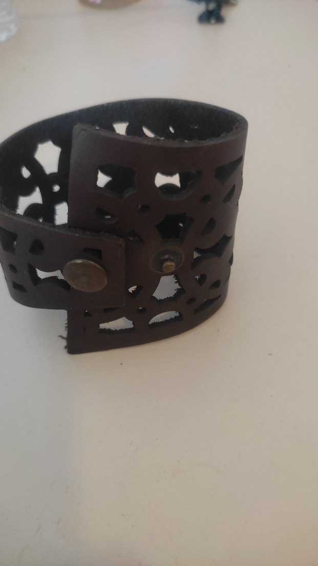 kahverengi oyma  Desenli  Bileklik - Görsel 3