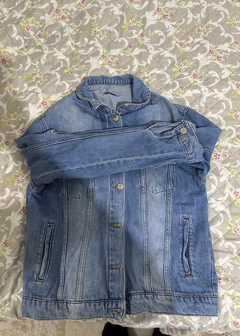 Mavi Düğmeli Kadın Kot Ceket - Görsel 2