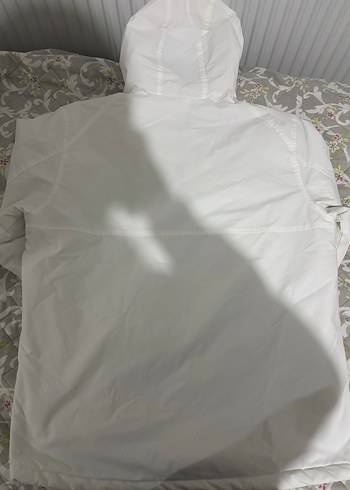 Erkek Beyaz Kapüşonlu Rahat Ceket - Görsel 2