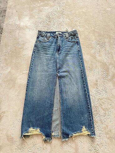 m Beden Stradivarius midi Jean etek
