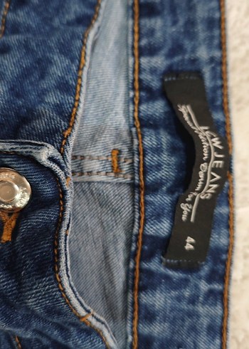 Kadın Mavi Loose Fit Denim Pantolon - Görsel 2