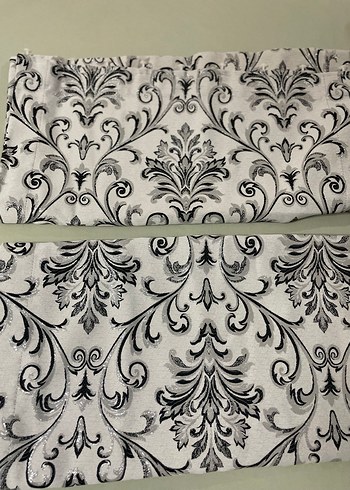 Gri Desenli Klasik Perde kanat - Görsel 2