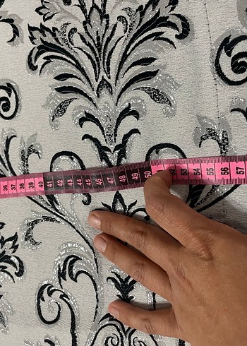 Gri Desenli Klasik Perde kanat - Görsel 6