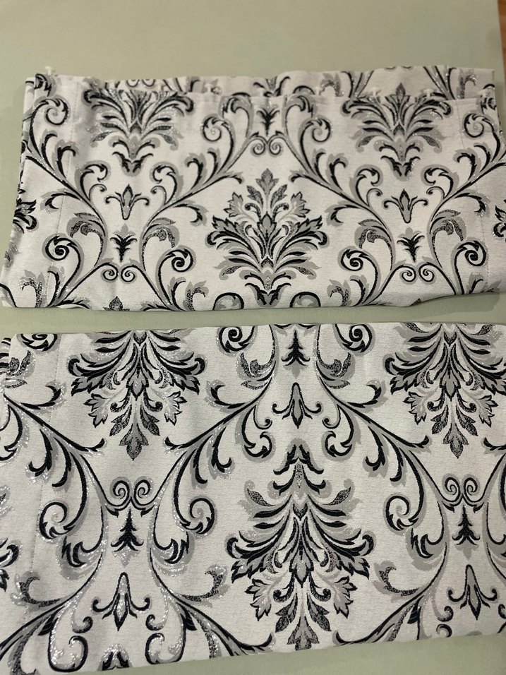 Gri Desenli Klasik Perde kanat - Görsel 2