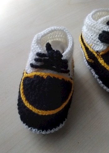 Örgü Bebek ayakkabı patik - Görsel 3