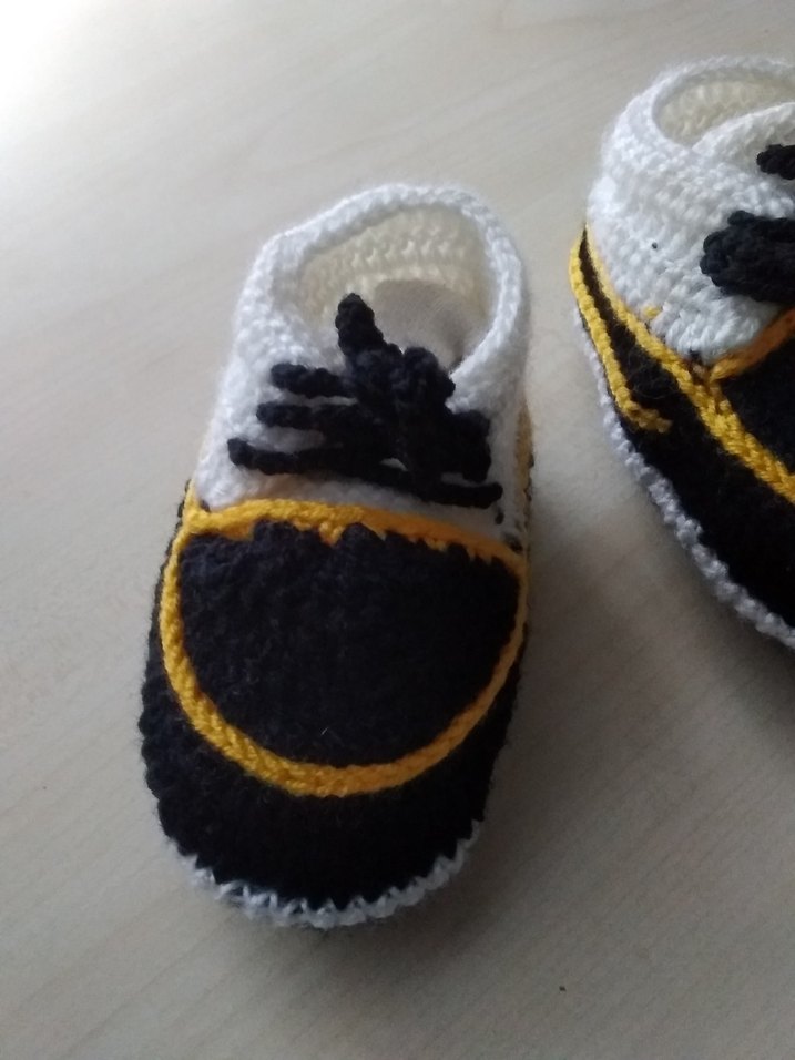 Örgü Bebek ayakkabı patik - Görsel 3