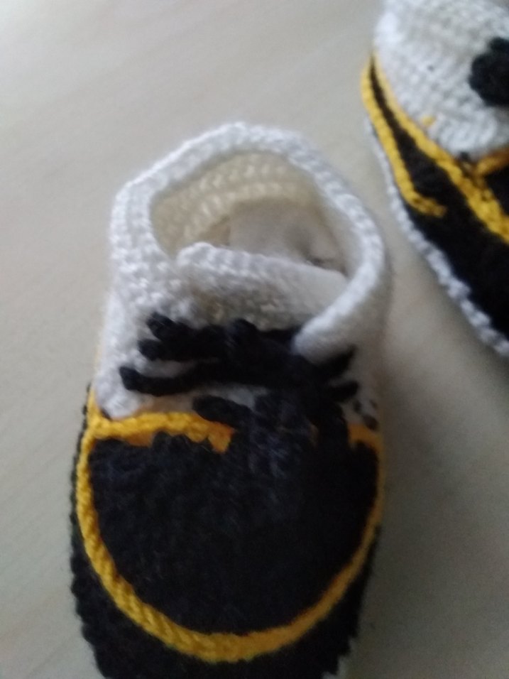 Örgü Bebek ayakkabı patik - Görsel 5