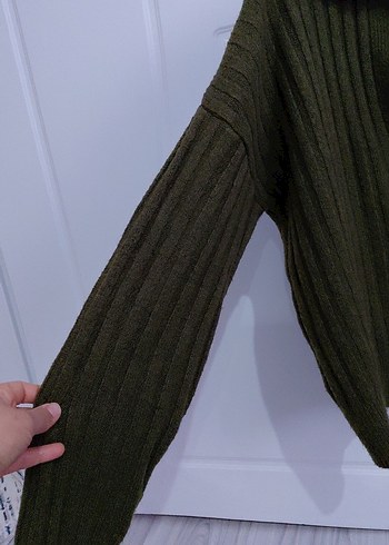 Yaka Detaylı Örgü Kadın Kazak - Görsel 3