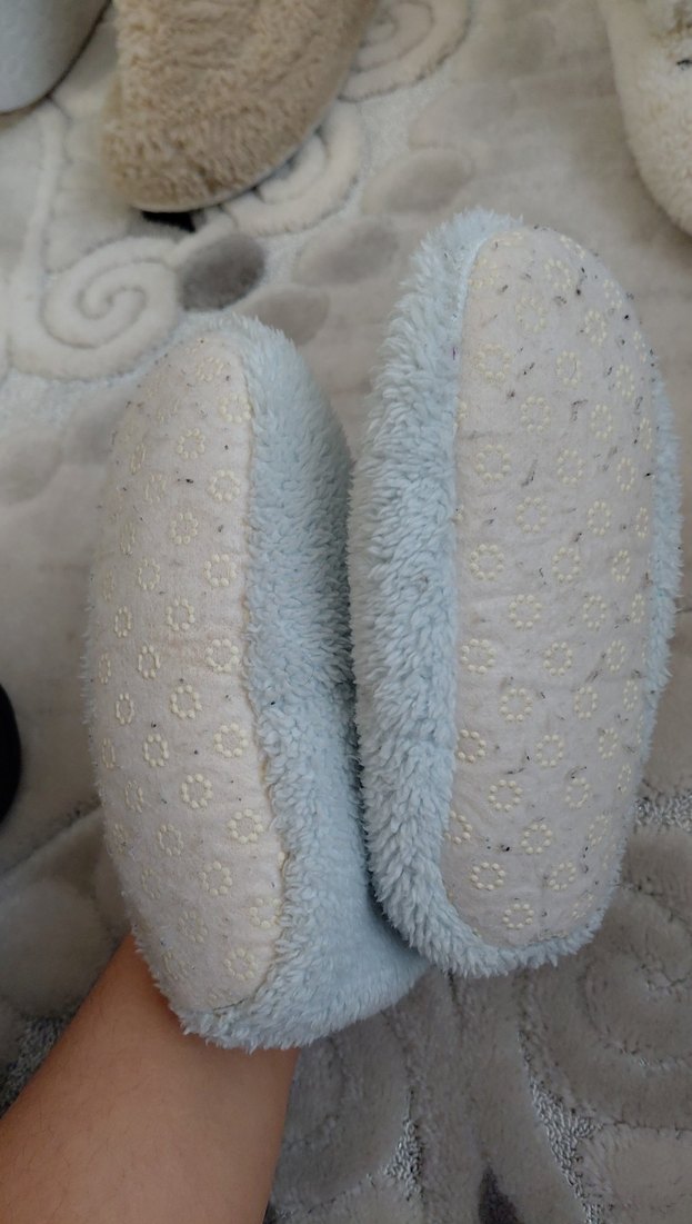 Kız Çocuk Beyaz Nakışlı Sıcak Ev Terliği - Görsel 2