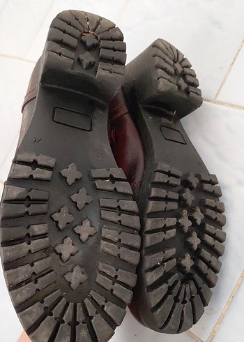 Bordo Deri Kadın Dolgu Topuklu Bot - Görsel 4