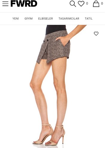 JENNİ KAYNE MARKA Desenli İpek Karışımlı  Mini şort  Etek - Görsel 3