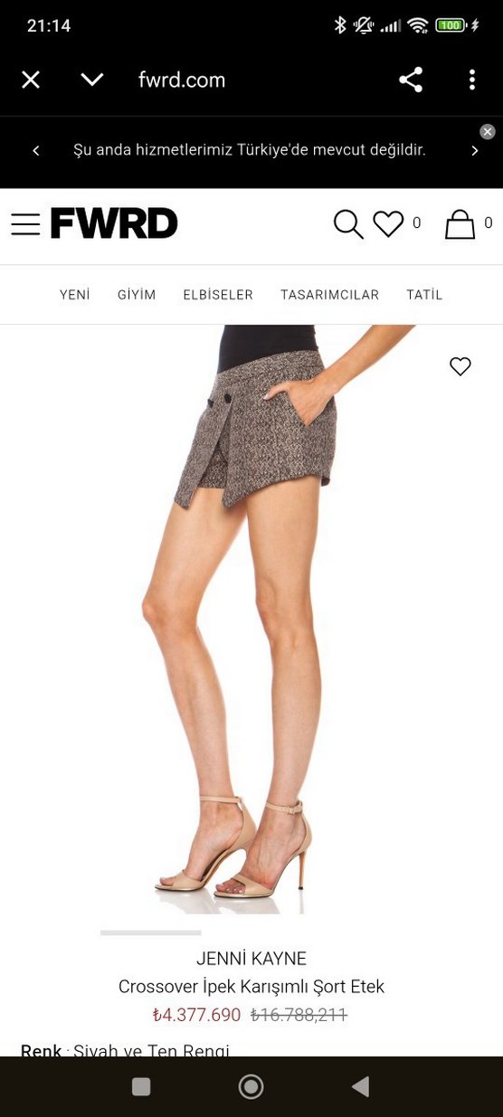 JENNİ KAYNE MARKA Desenli İpek Karışımlı  Mini şort  Etek - Görsel 3