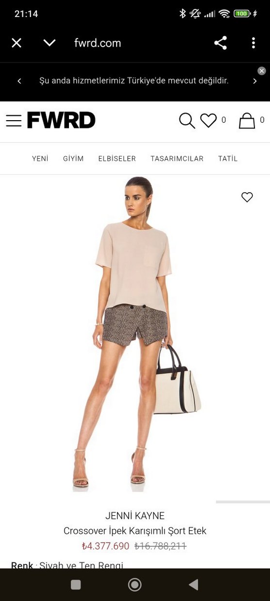 JENNİ KAYNE MARKA Desenli İpek Karışımlı  Mini şort  Etek - Görsel 5