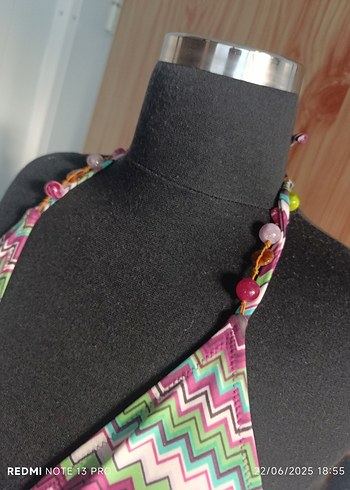 zeki marka Bohem Çok Renkli Bağcıklı Bikini - Görsel 3