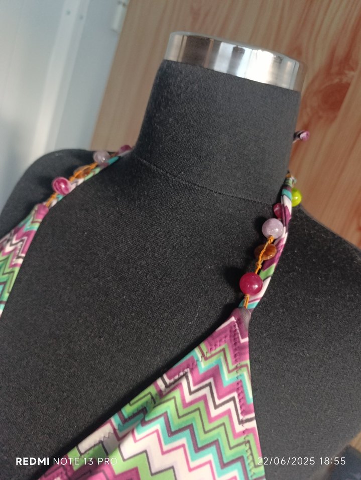 zeki marka Bohem Çok Renkli Bağcıklı Bikini - Görsel 3