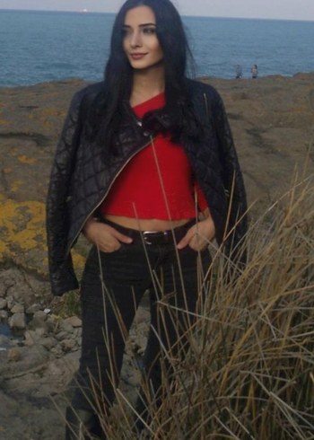 Kırmızı kayık yaka crop - Görsel 3