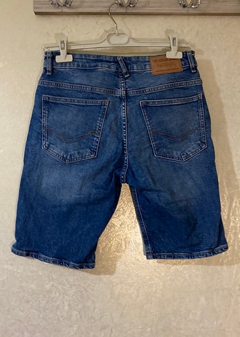 Erkek Mavi Denim Kısa Loose Fit Şort - Görsel 2