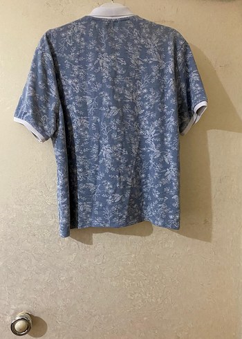 Düğmeli Kısa Kollu Mavi Polo Tişört - Görsel 2