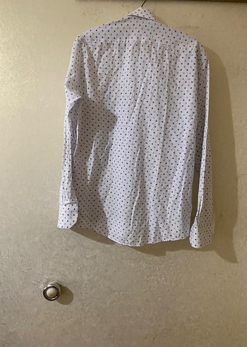 Erkek Beyaz Uzun Kollu Pamuk Gömlek - Görsel 2