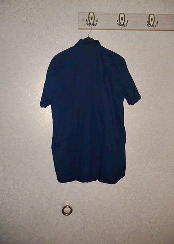 Lacivert Denim Kısa Kollu Erkek Gömlek - Görsel 2