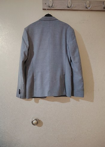 Gri Düz Desenli Erkek Ceket - Görsel 3