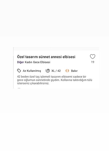 42 Beden altın Renk Gece elbısesı
