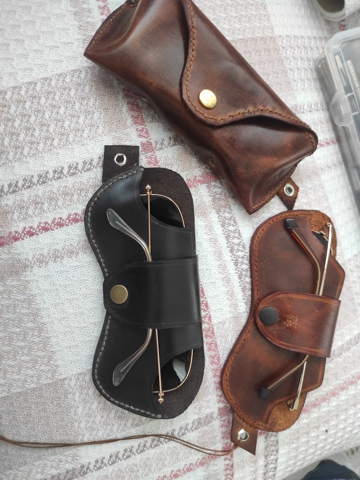 El yapımı hakiki deri Gözlük kılıfıı - Görsel 3