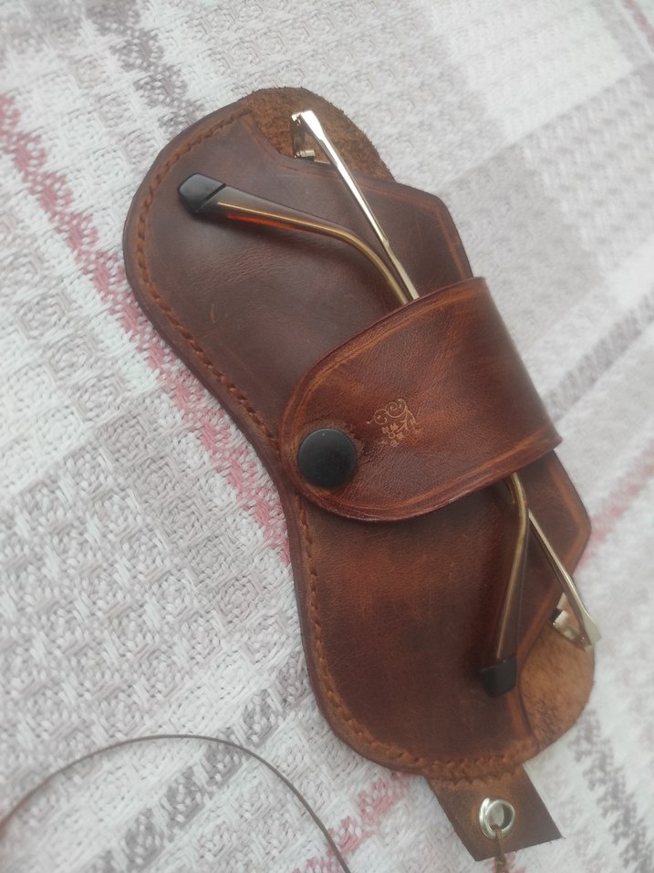 El yapımı hakiki deri Gözlük kılıfıı - Görsel 2