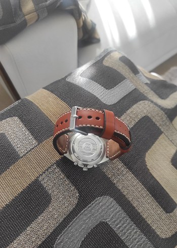 Kahverengi Deri Kayışlı Biker Erkek Saat kordonu - Görsel 5