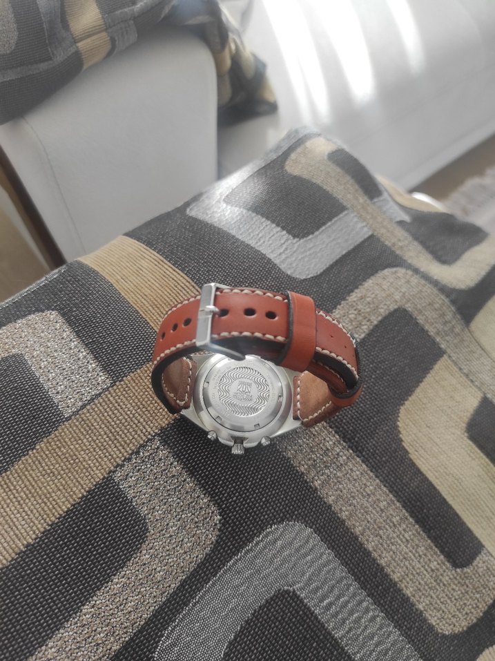 Kahverengi Deri Kayışlı Biker Erkek Saat kordonu - Görsel 5