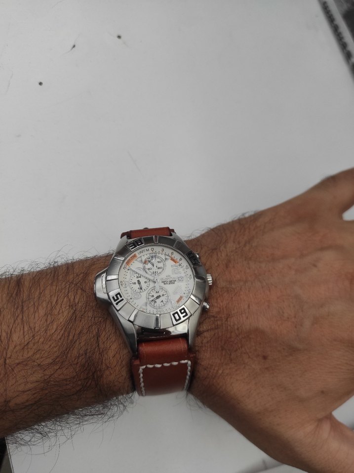 Kahverengi Deri Kayışlı Biker Erkek Saat kordonu - Görsel 3