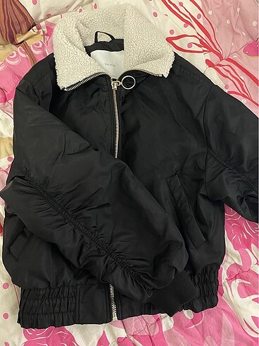 bershka yünlü bomber ceket