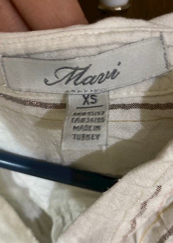 Kadın Beyaz Keten Uzun Kollu Gömlek - Görsel 3