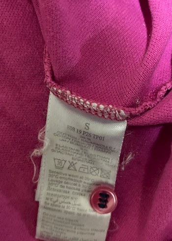 Uzun Kollu Pembe Kız Polo Tişört - Görsel 3