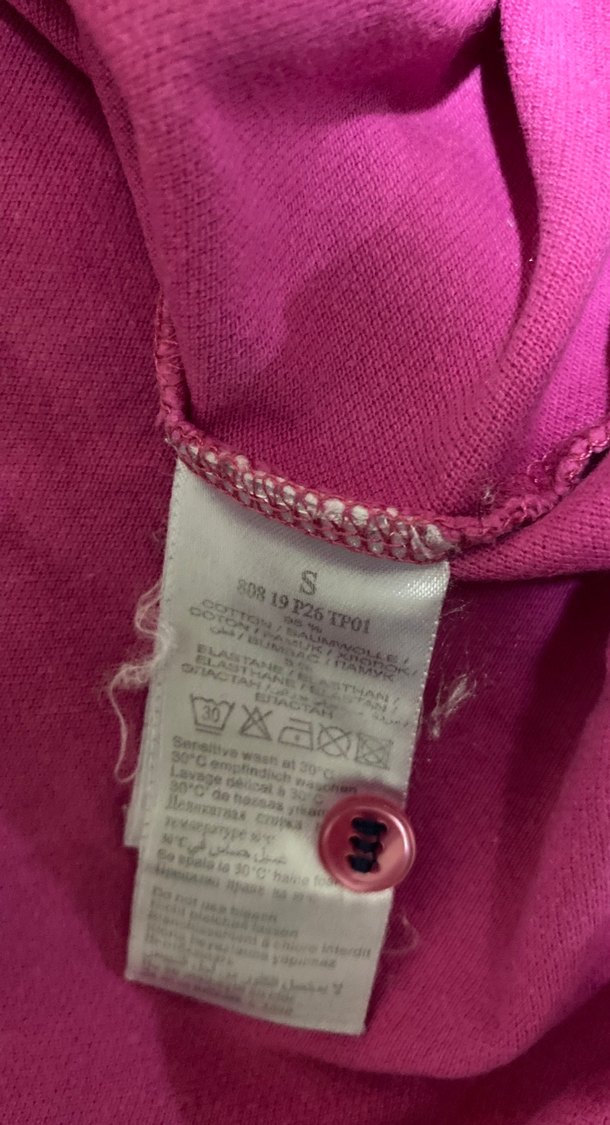 Uzun Kollu Pembe Kız Polo Tişört - Görsel 3