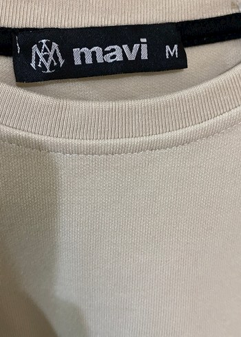 Mavi Baskılı Beyaz Kadın Sweatshirt - Görsel 3