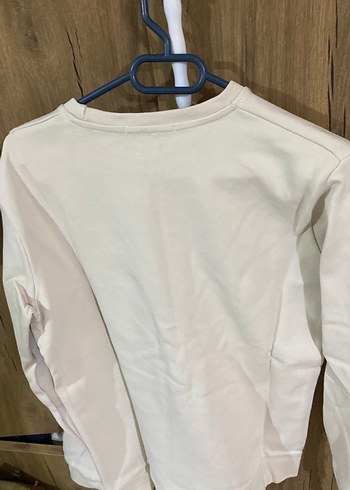 Mavi Baskılı Beyaz Kadın Sweatshirt - Görsel 2