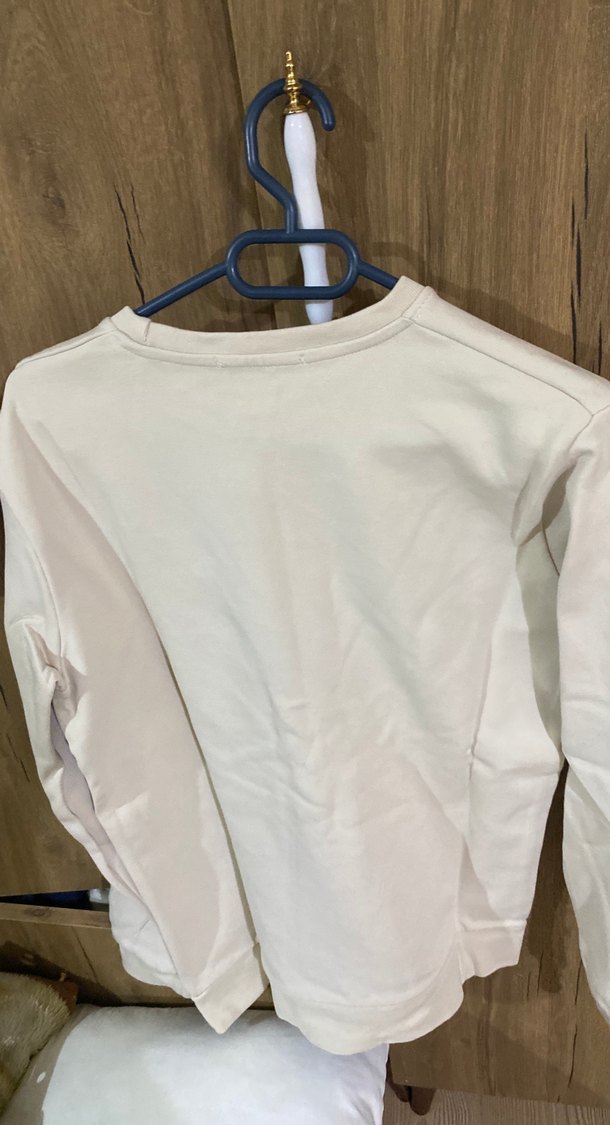 Mavi Baskılı Beyaz Kadın Sweatshirt - Görsel 2