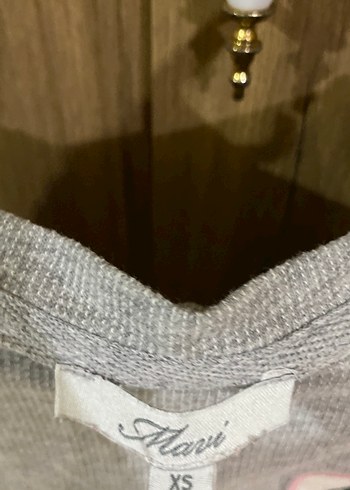 Gri Kadın Uzun Kollu Triko Sweatshirt - Görsel 3