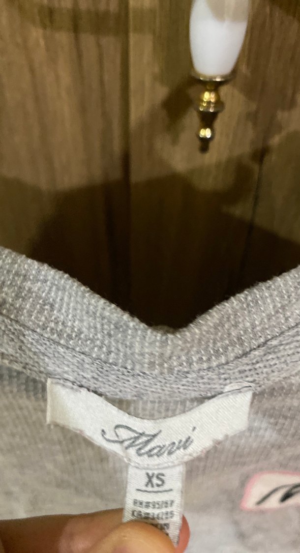 Gri Kadın Uzun Kollu Triko Sweatshirt - Görsel 3