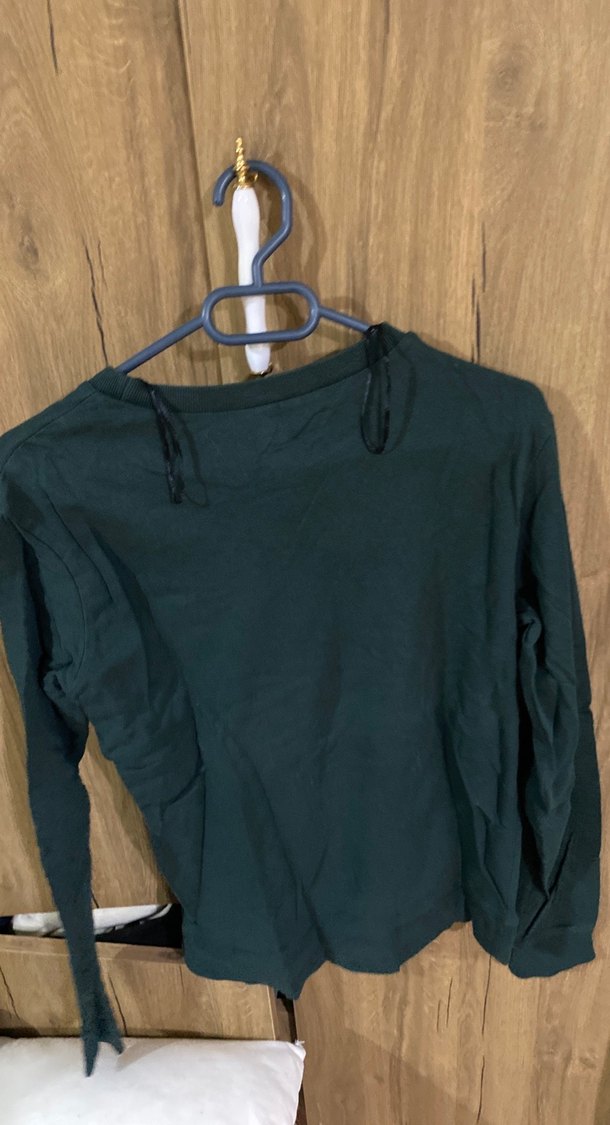 Yeşil Baskılı Uzun Kollu Kadın Sweatshirt - Görsel 2