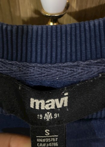 Mavi Baskılı Triko Uzun Kollu Sweatshirt - Görsel 3