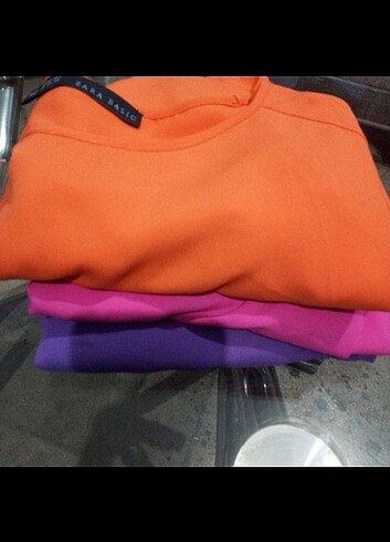 Zara Basic bluz tunik elbise 3 renk tertemiz